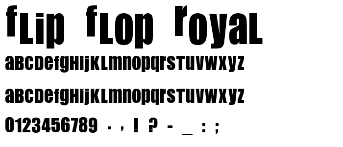 Flip Flop Royal font